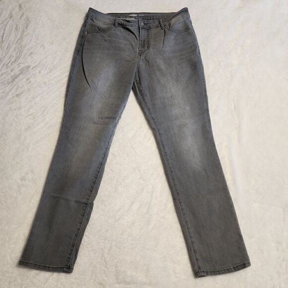Old Navy Womens Super Skinny Gray Denim Jeans Size 12 - Picture 1 of 6